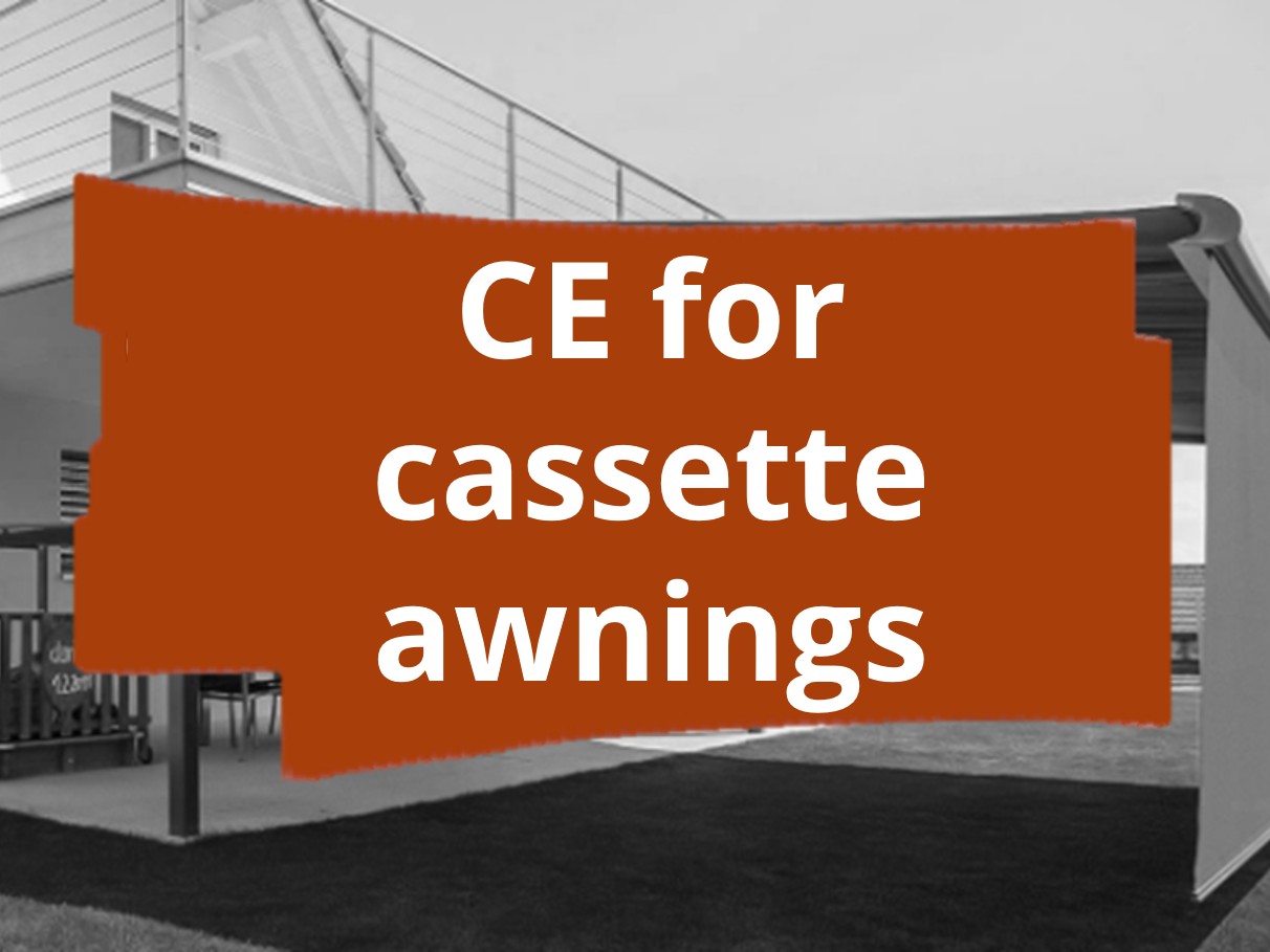 Conformity assessment procedure and CE marking for motorized awning systems