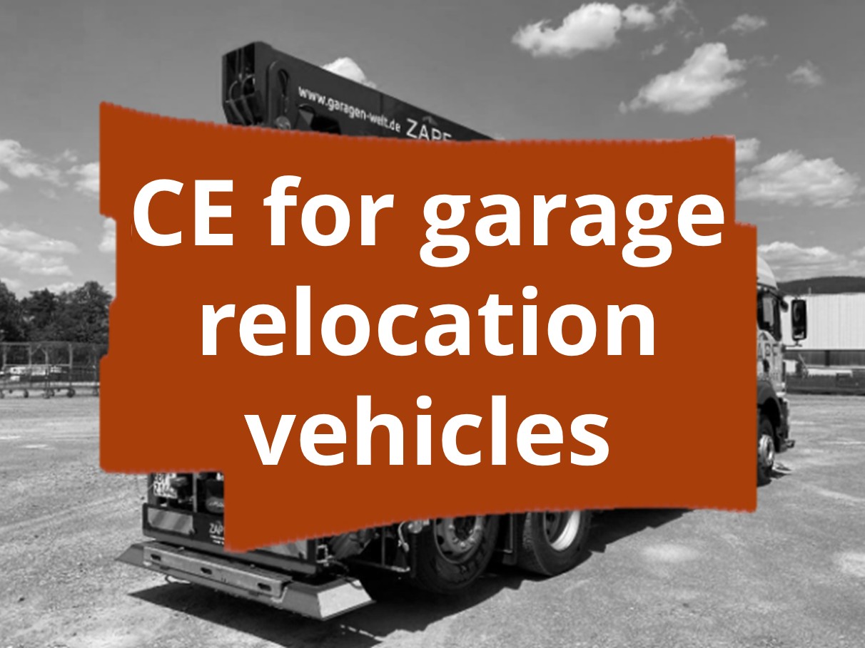 Conformity assessment procedure and CE marking for garage relocation vehicles​